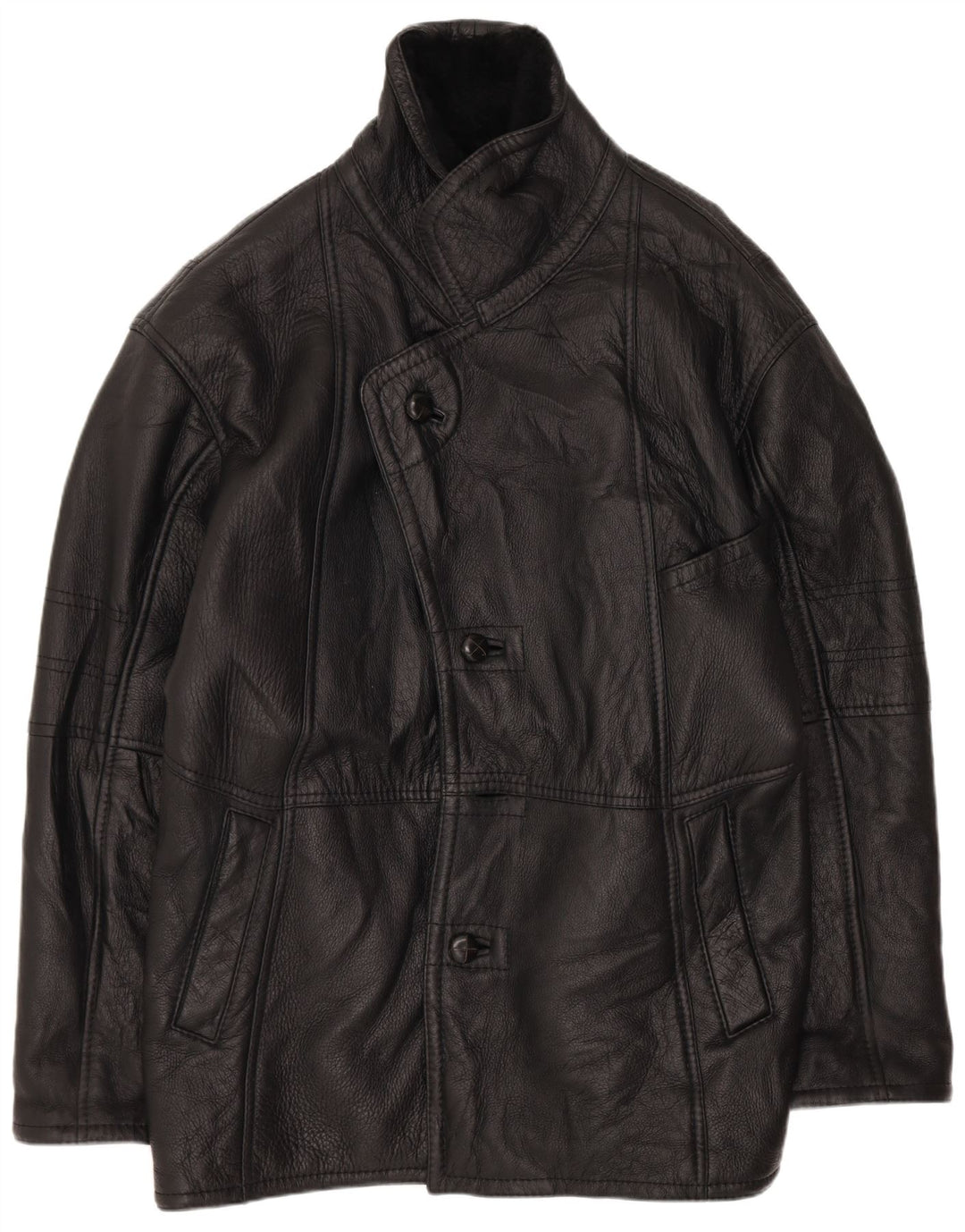Jaqueta masculina vintage shearling IT 50 grande preta