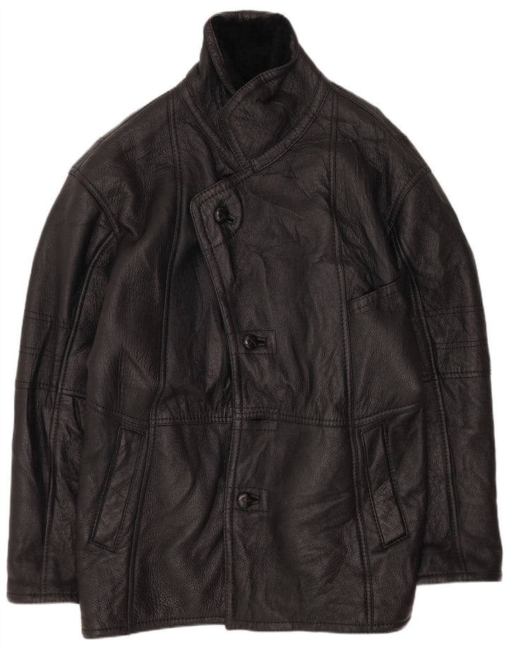 Jaqueta masculina vintage shearling IT 50 grande preta