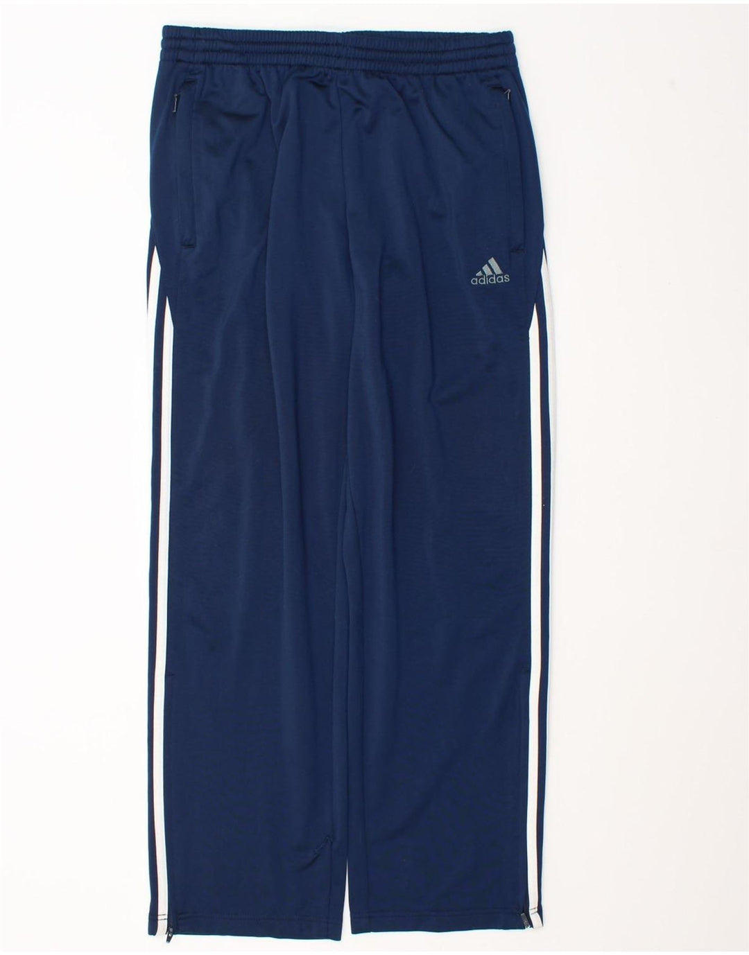 Calça de treino masculina Adidas grande poliéster azul marinho