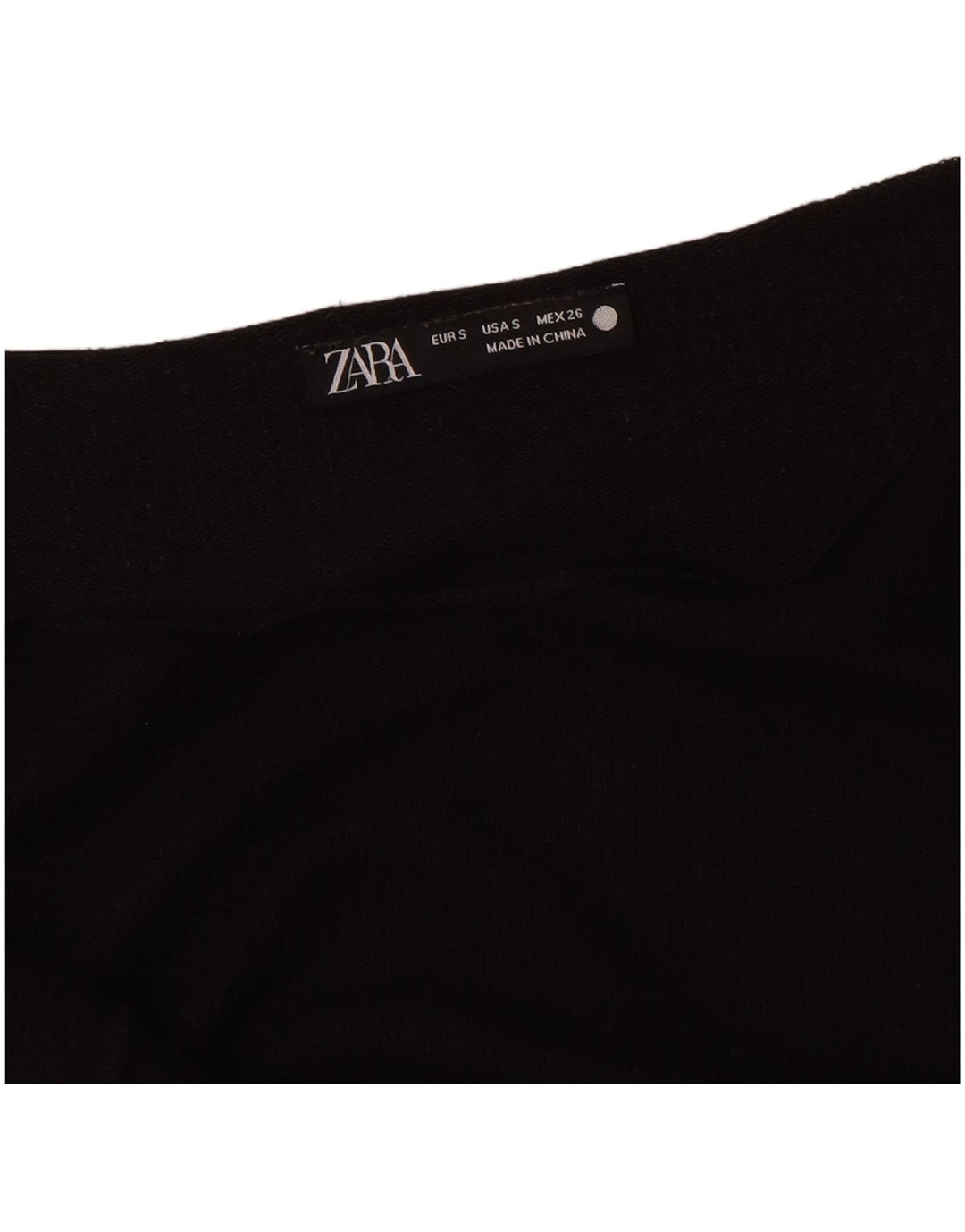 Zara Womens Oversized Top Manga Longa Reino Unido 10 Pequeno Preto
