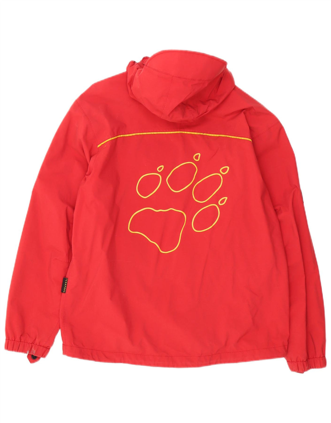 Jaqueta de chuva com capuz gráfico JACK WOLFSKIN para meninos 13-14 anos poliamida vermelha