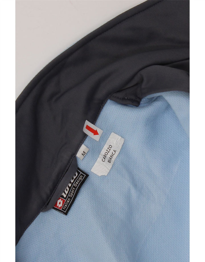 Lotto Womens Tracksuit Top Jacket UK 12 Medium Blue Colourblock Poliéster