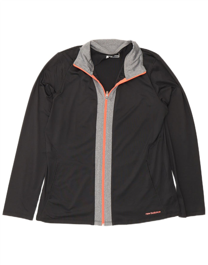 Jaqueta masculina de treino New Balance grande poliéster colorblock preto