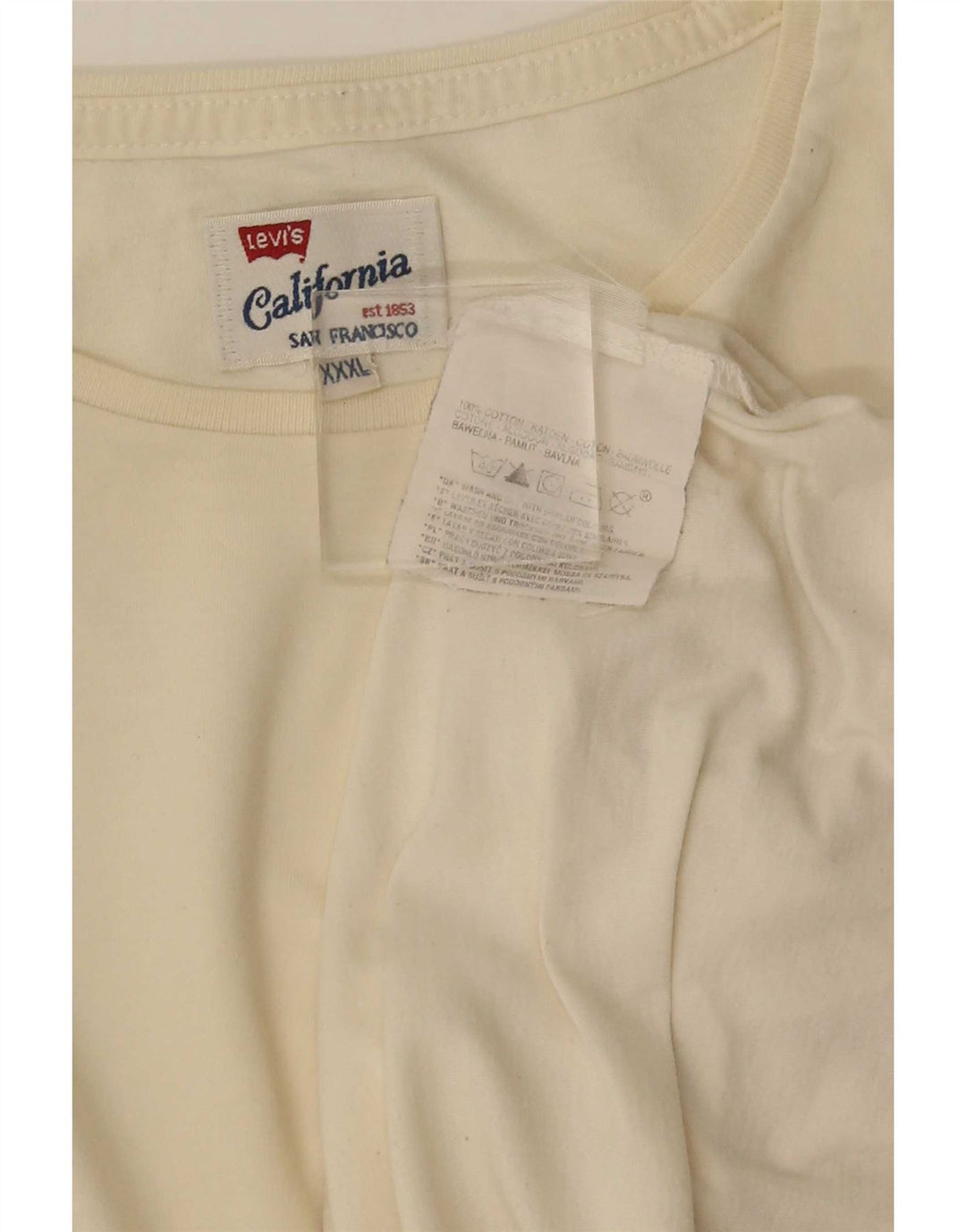 Camiseta masculina Levi's Top 3XL algodão branco