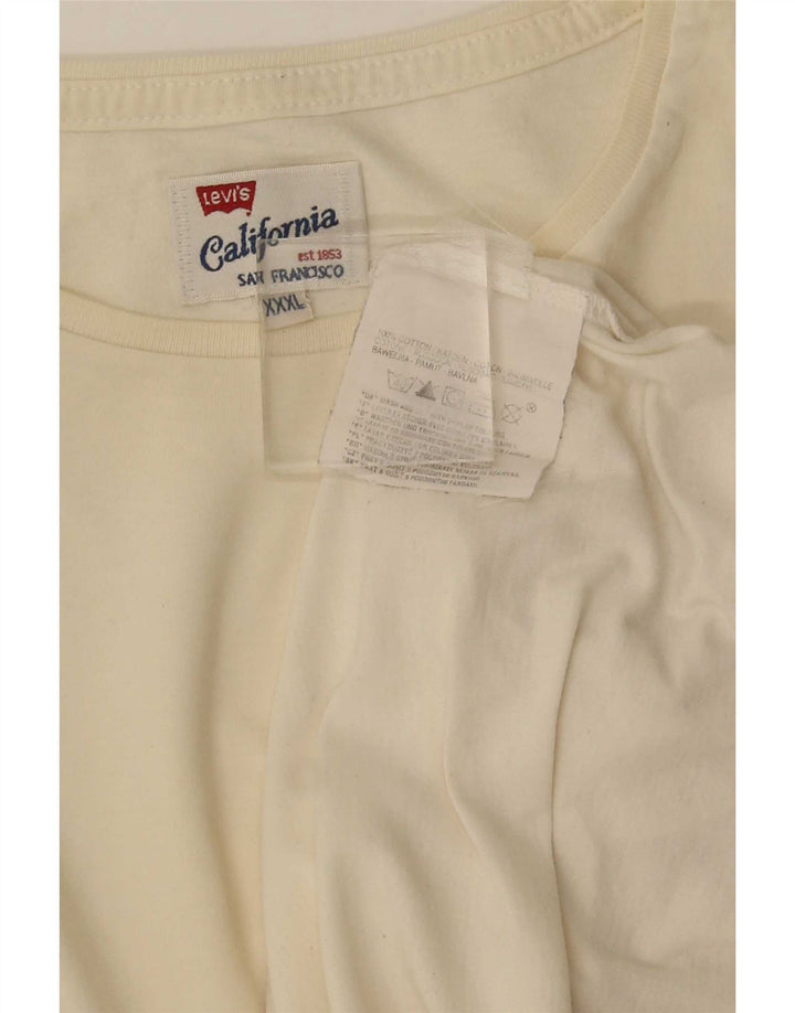Camiseta masculina Levi's Top 3XL algodão branco
