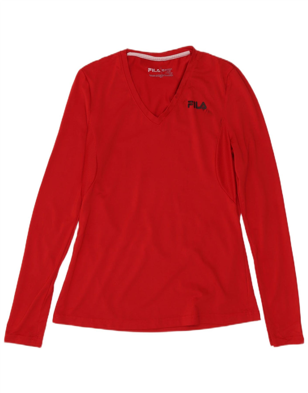 FILA Mens Top Manga Longa XS Poliéster Vermelho