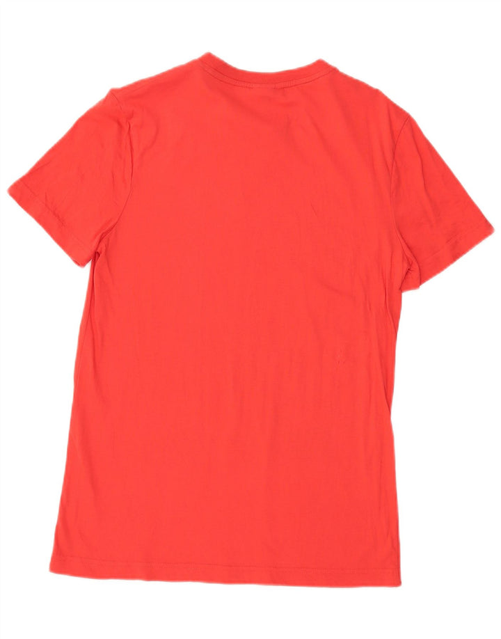 Adidas Mens Graphic T-Shirt Top Pequeno Algodão Vermelho