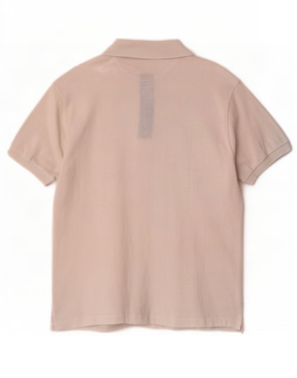 Camisa polo masculina Lacoste tamanho 5 grande algodão branco