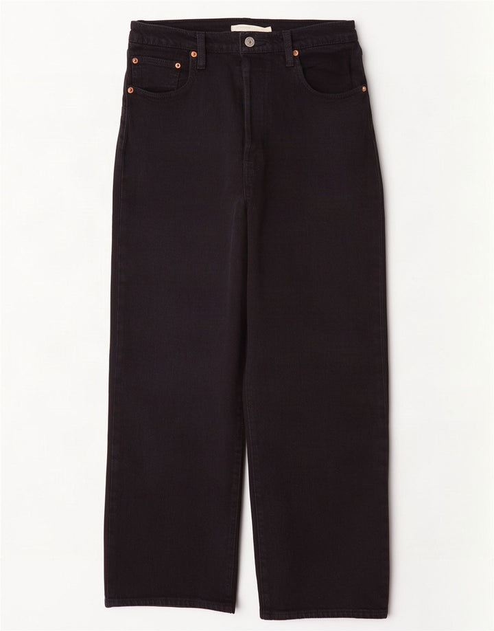 Jeans feminino Levi's Ribcage Straight W29 L27 algodão preto