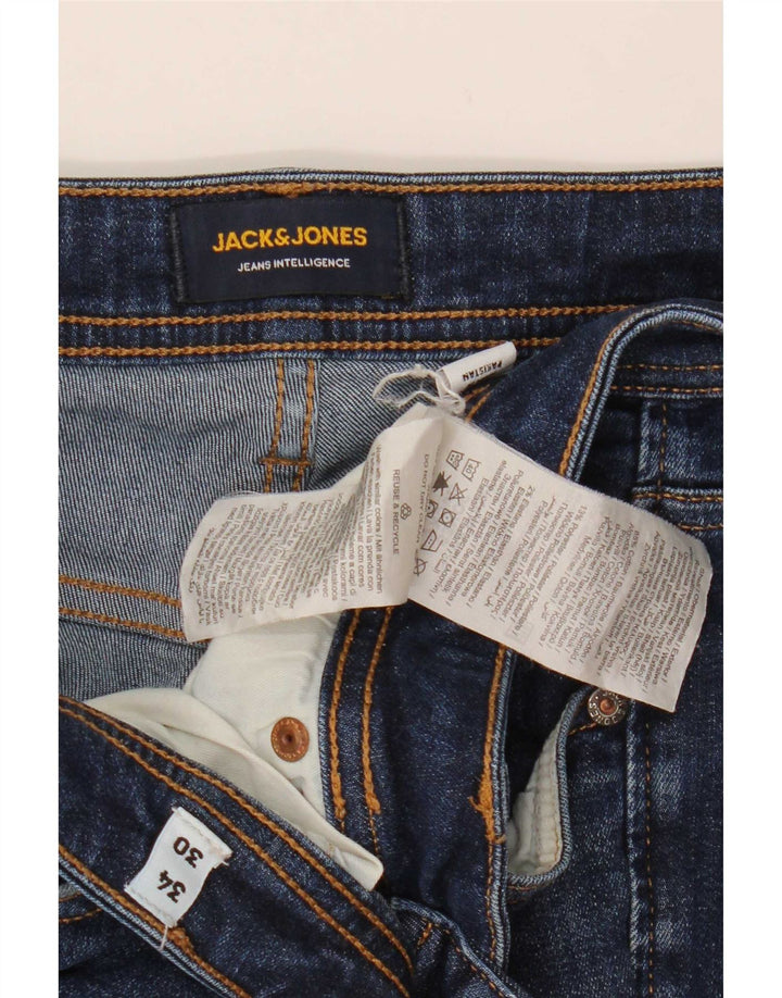 Jack & Jones Masculino Jake Bootcut Jeans W34 L30 Azul Marinho Algodão