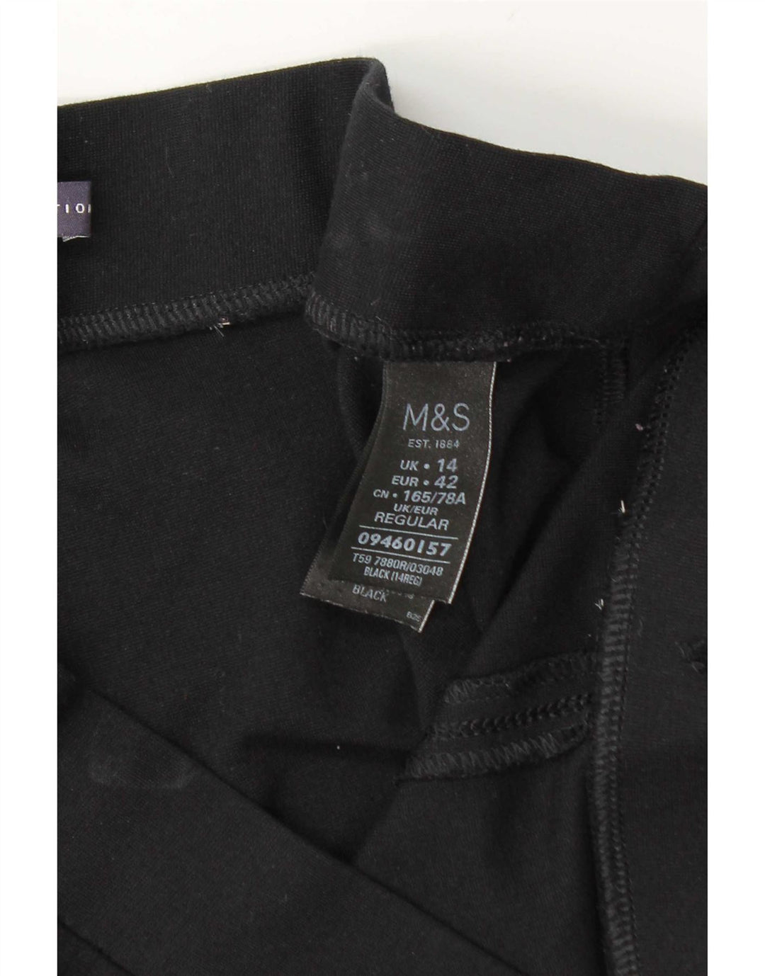 Leggings femininos Marks & Spencer UK 14 grandes viscose preta