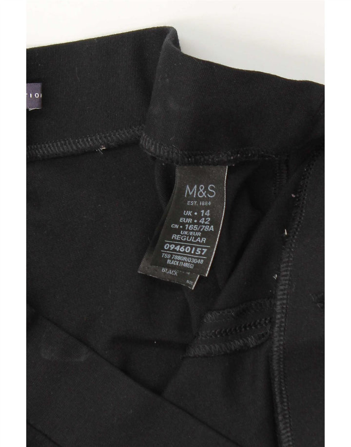 Leggings femininos Marks & Spencer UK 14 grandes viscose preta