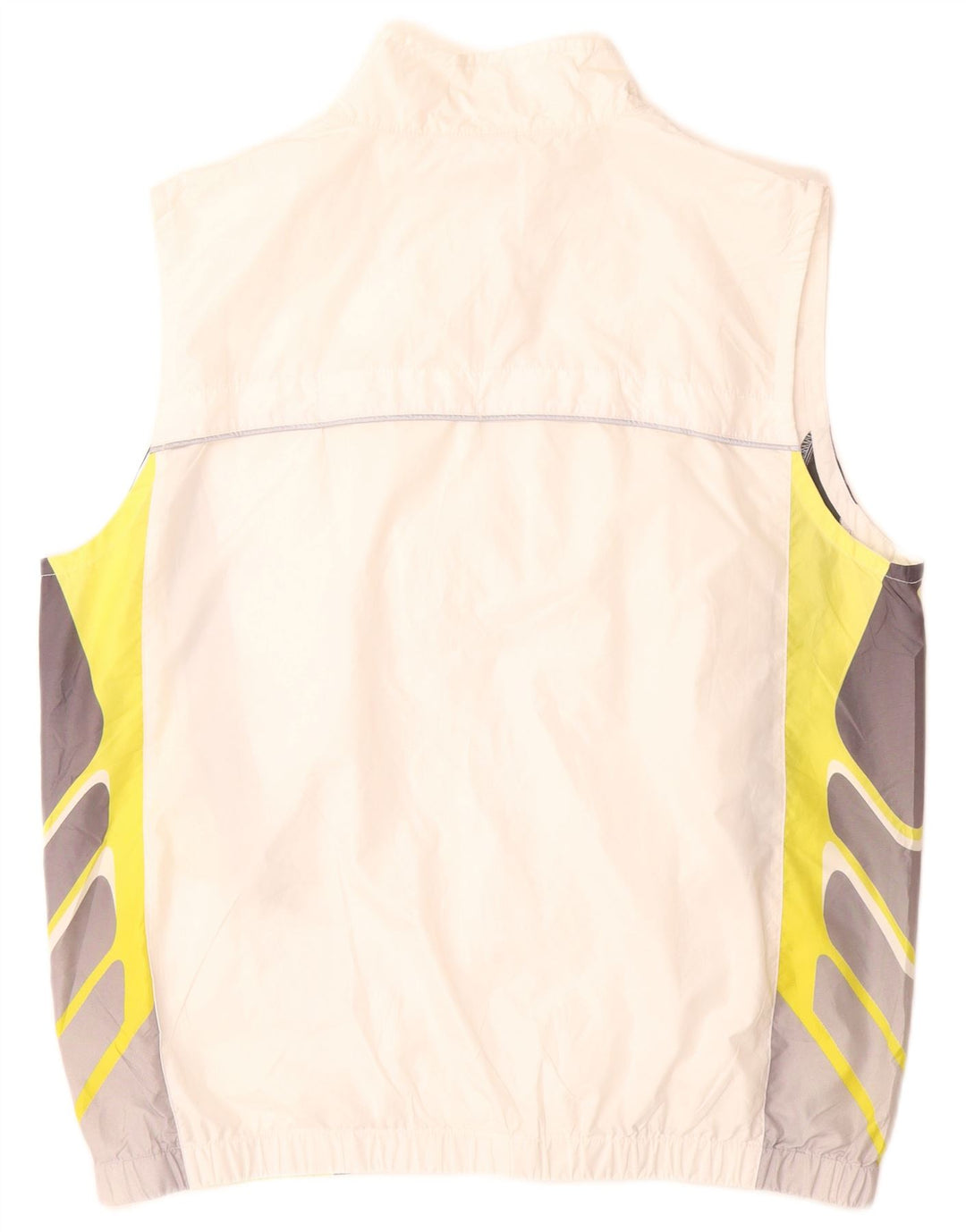 Jaqueta masculina de treino sem mangas Reebok grande bloco colorido branco