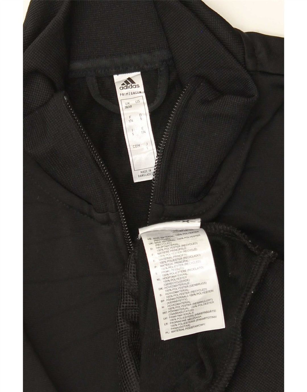 Adidas Mens Graphic Tracksuit Top Jacket UK 38/40 Médio Preto Poliéster
