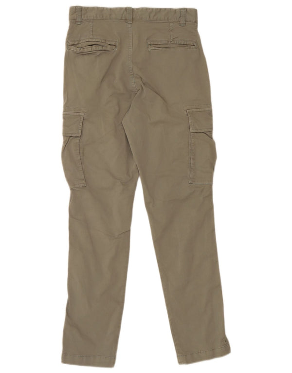 Zara Mens Slim Cargo Calças EU 36 XS W29 L29 Caqui