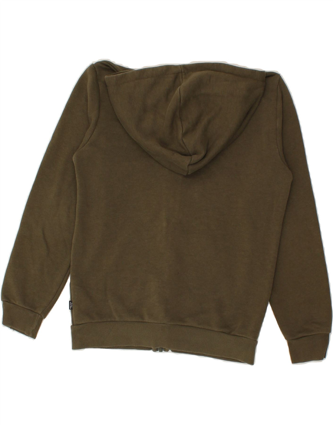 PUMA Boys Graphic Zip Hoodie Sweater 11-12 Years Khaki Cotton Vintage Puma and Second-Hand Puma from Messina Hembry 