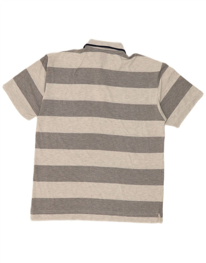 Camisa polo masculina LOTTO 2XL listrada cinza
