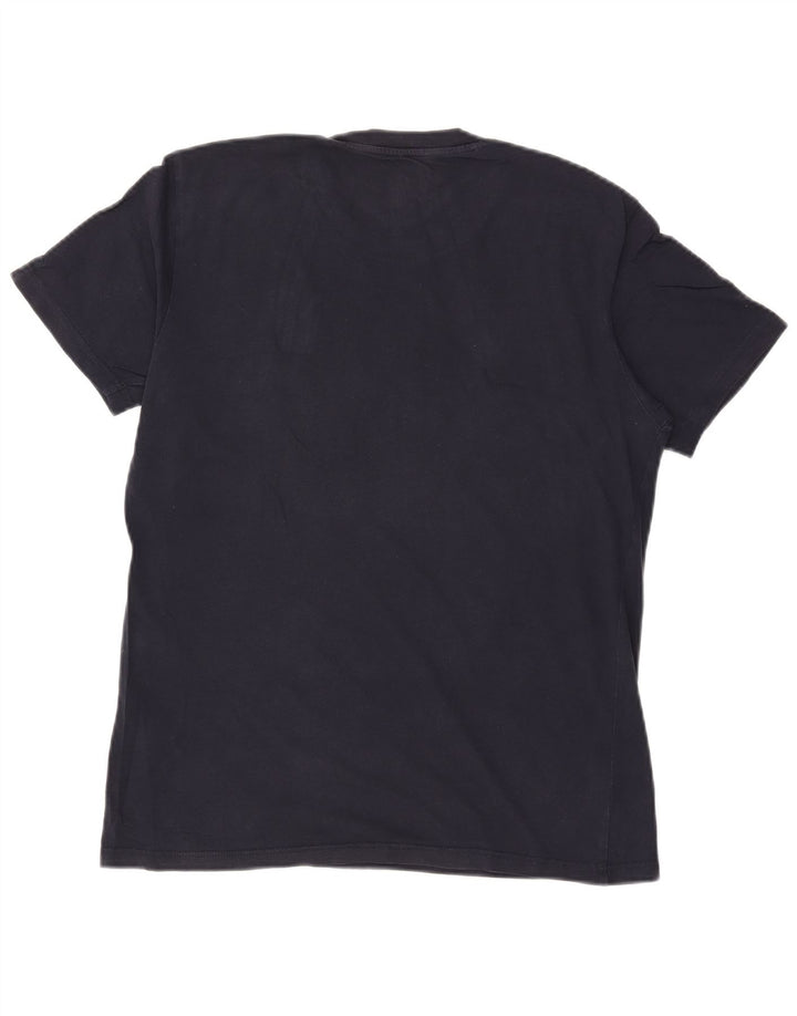 Camiseta masculina Lee Regular Fit com estampa gráfica pequena azul marinho