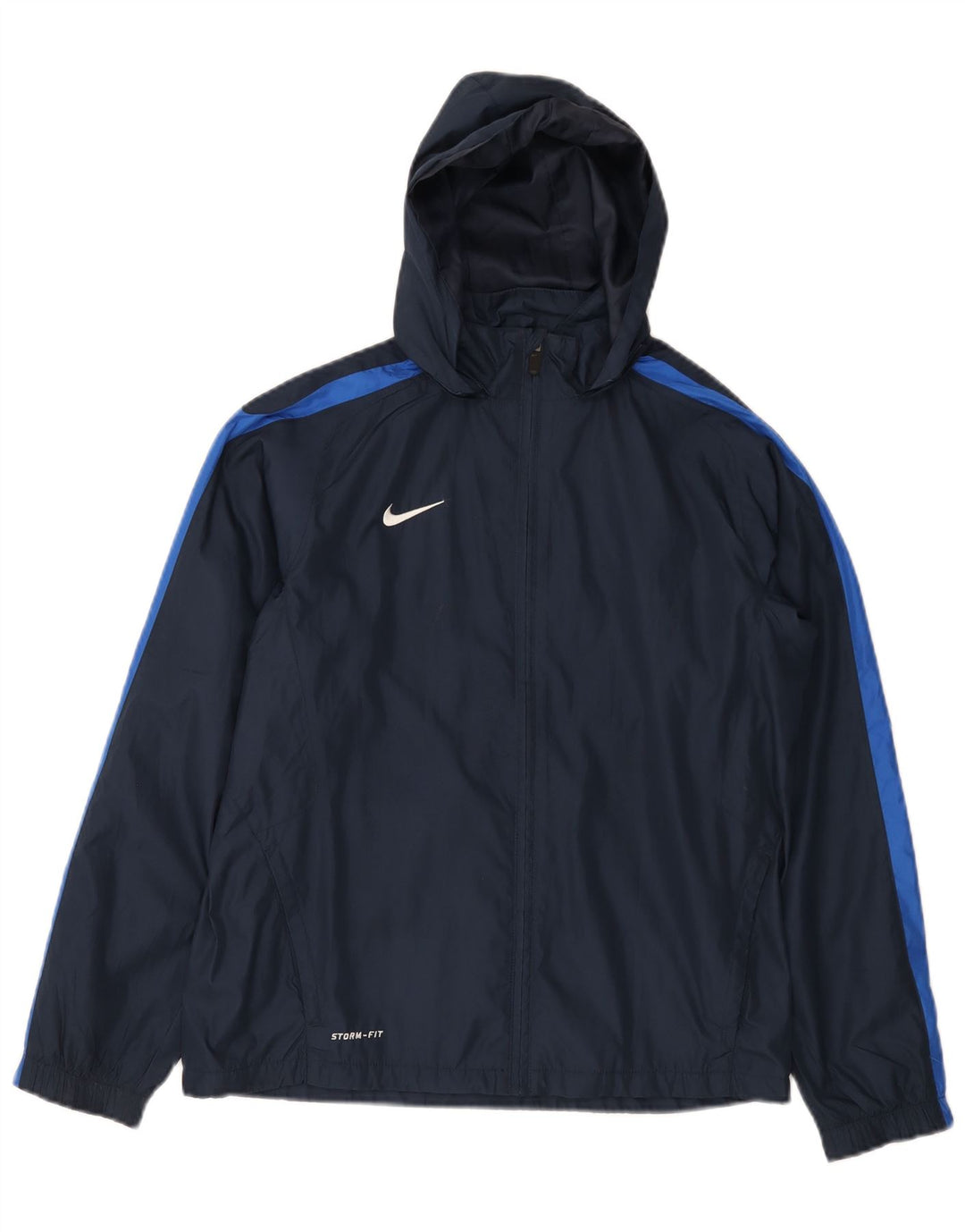 Jaqueta de chuva feminina NIKE Storm-Fit 12-13 anos grande azul marinho colorblock