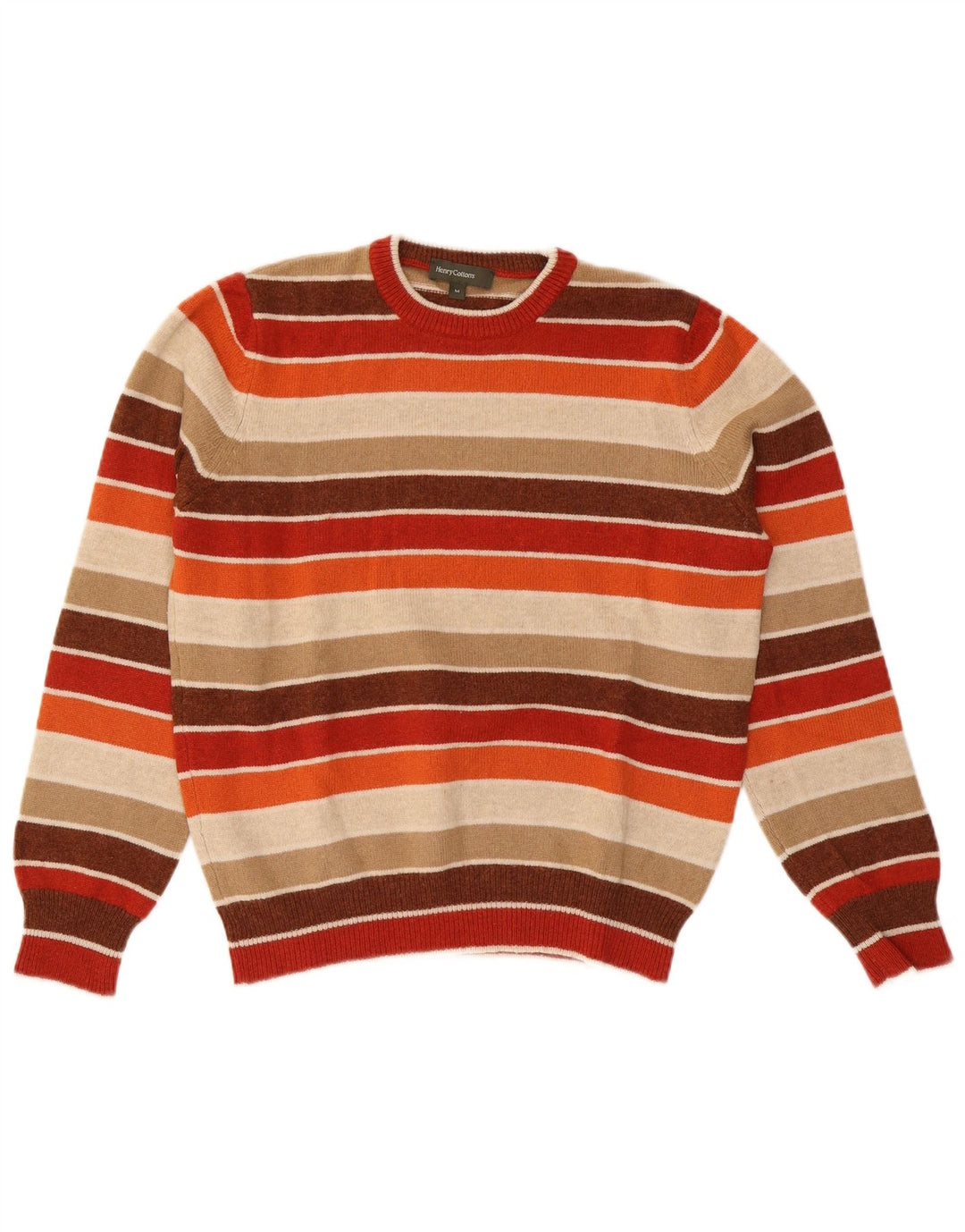 Suéter masculino Henry Cottons com gola redonda listrado médio multicolorido
