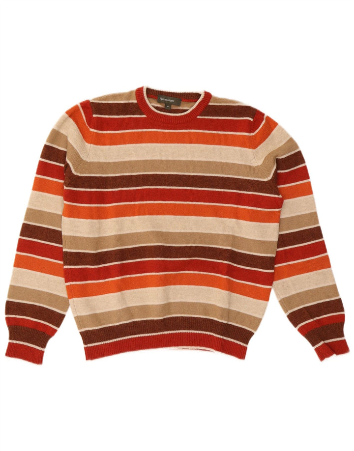 Suéter masculino Henry Cottons com gola redonda listrado médio multicolorido