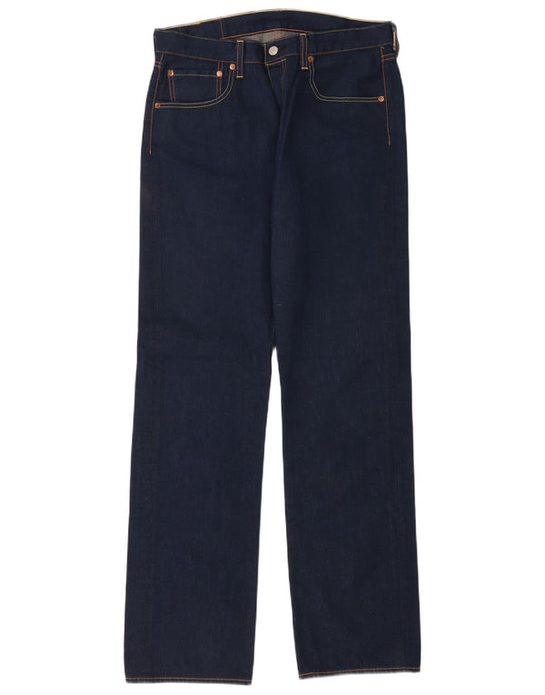 Levi's Masculino 501 Straight Jeans W34 L34 Azul Marinho Algodão