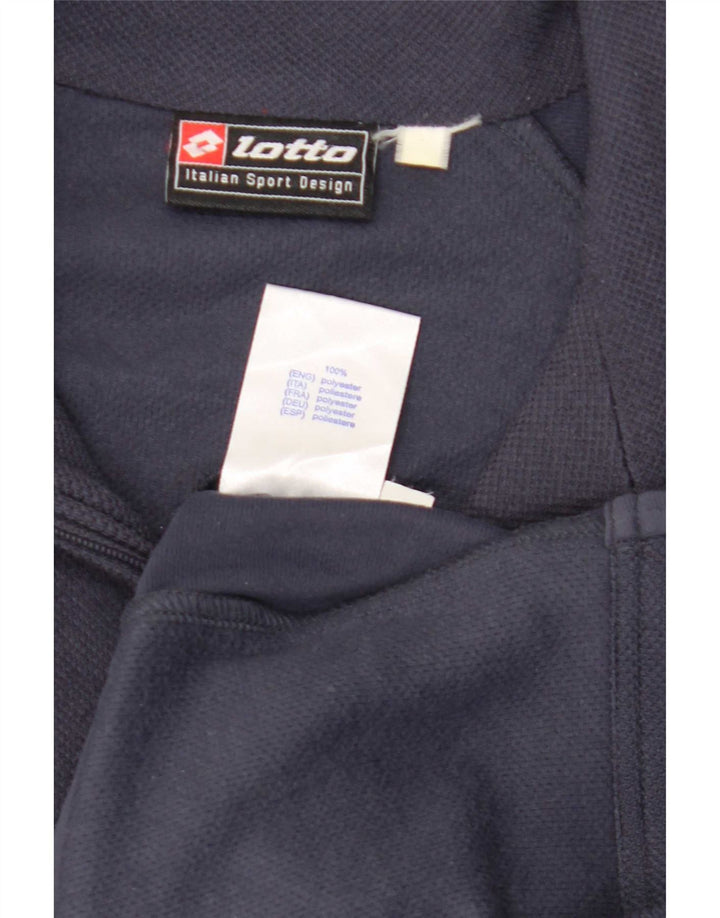 Jaqueta masculina de treino Lotto Reino Unido 40/42 grande poliéster azul marinho