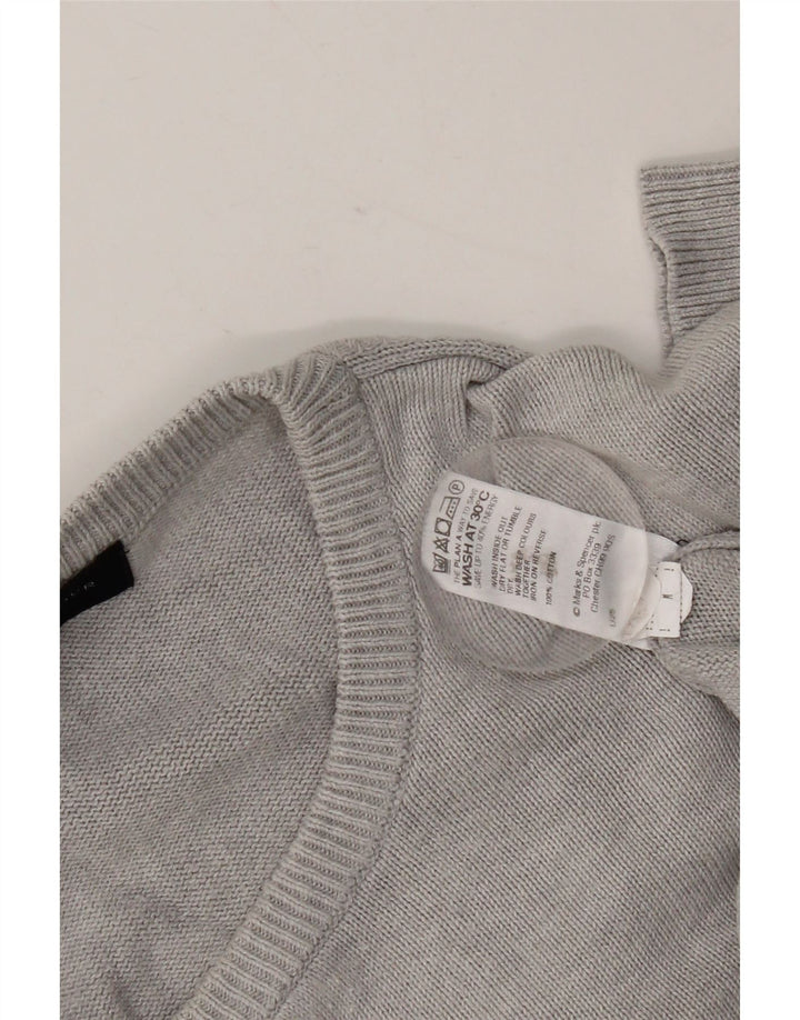 Suéter masculino Marks & Spencer com gola redonda Reino Unido 38/40 cinza médio