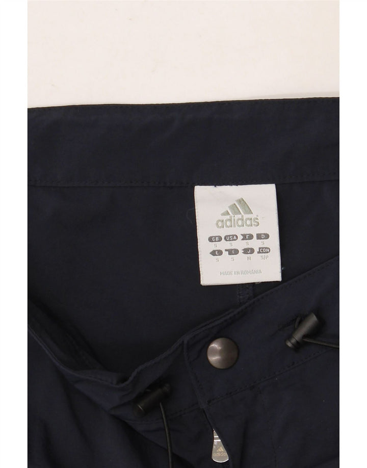 Calças cargo retas masculinas ADIDAS pequenas nylon azul marinho