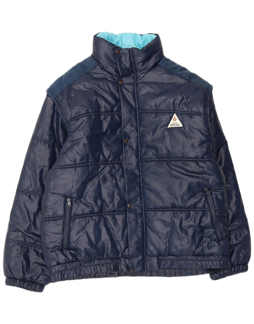 Jaqueta acolchoada masculina Brugi UK 42 XL azul marinho