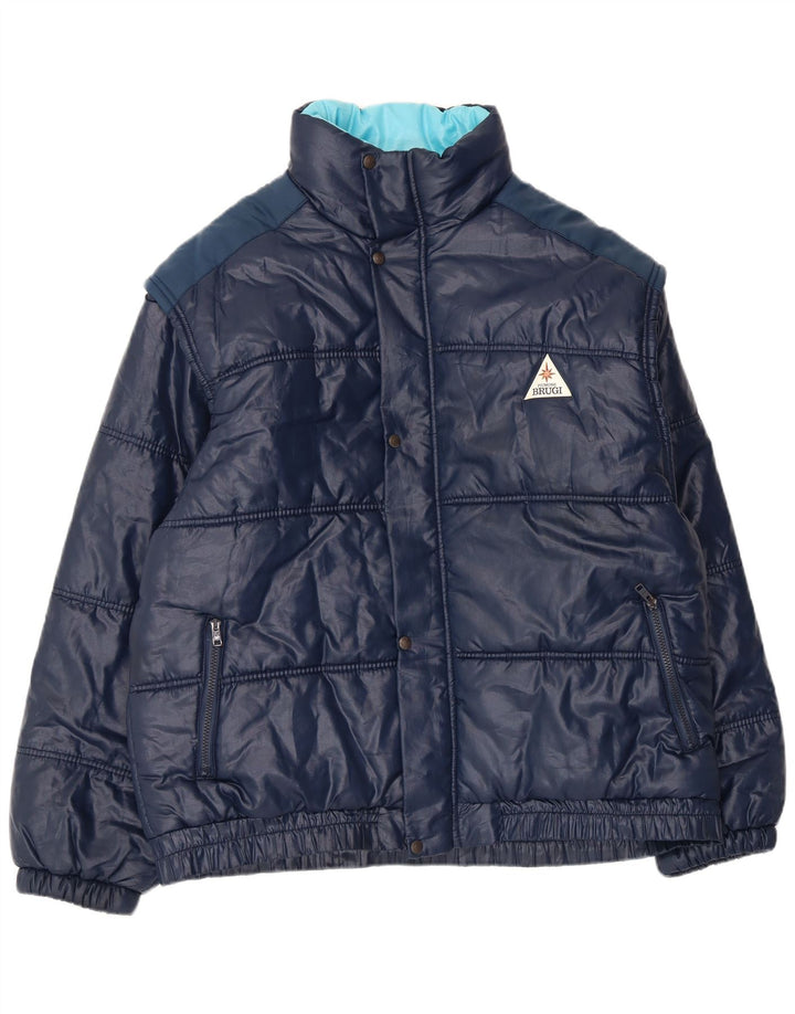 Jaqueta acolchoada masculina Brugi UK 42 XL azul marinho