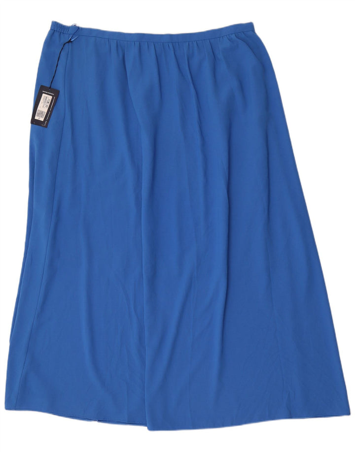 Saia feminina Marks & Spencer A-Line UK 20 2XL W40 azul poliéster