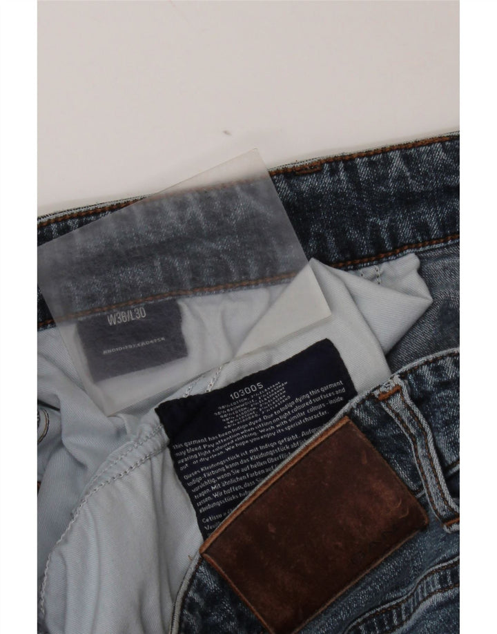 Gant Mens Straight Jeans W36 L30 Azul Algodão