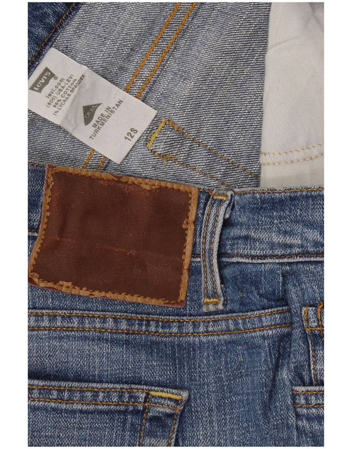 Jeans reto feminino Levi's US 12 grande W30 L29 algodão azul