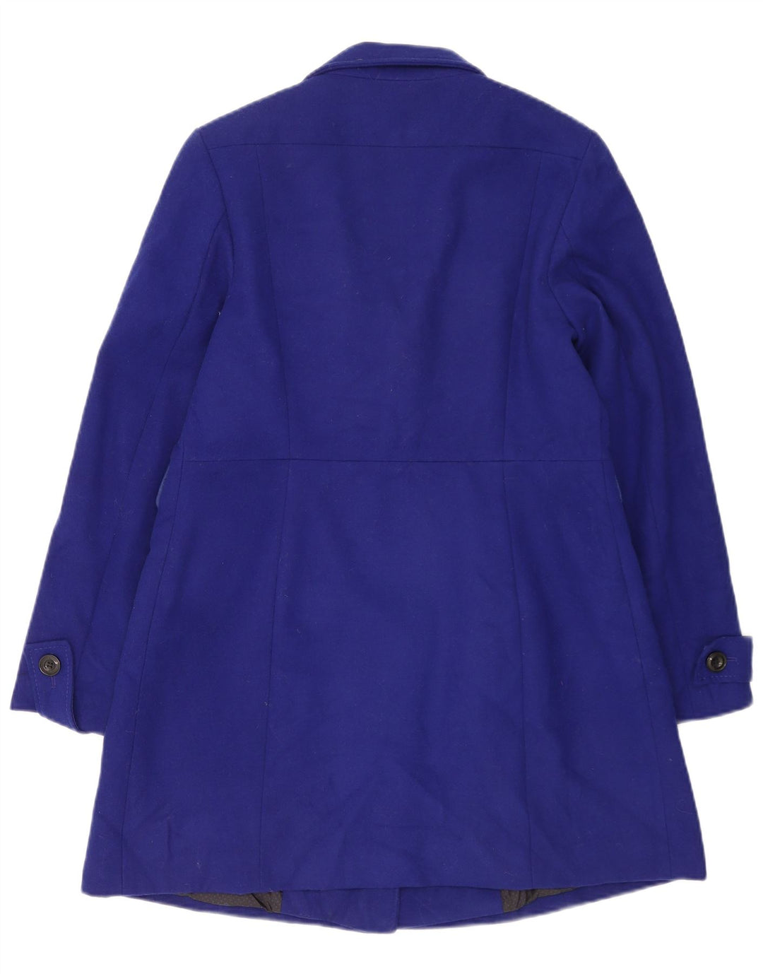 Casaco feminino militar duplo breasted Marks & Spencer Reino Unido 12 azul médio