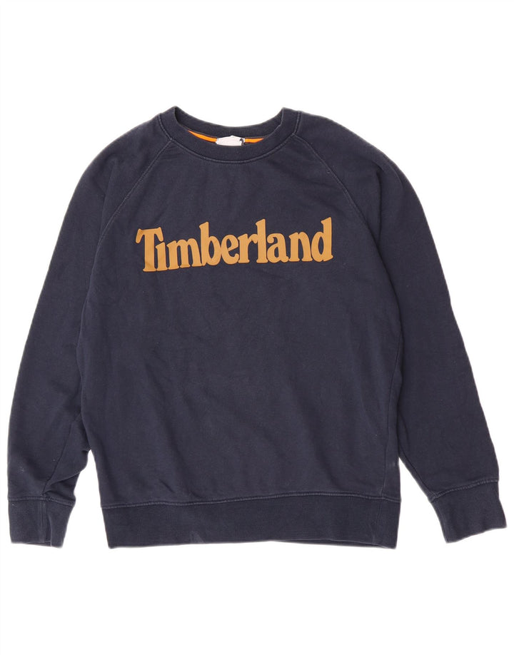Moletom masculino Timberland Graphic Regular Fit pequeno azul marinho