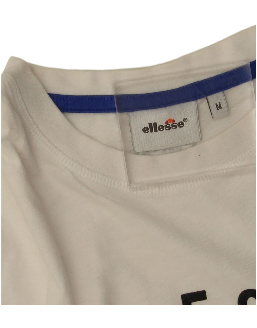 Camiseta feminina Ellesse com estampa gráfica UK 14 algodão branco médio