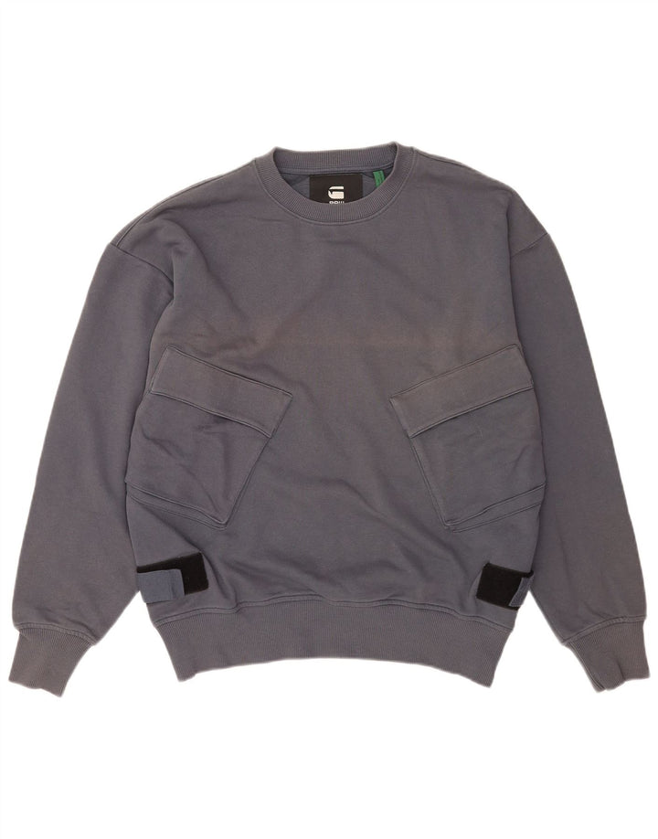 G-Star moletom masculino jumper grande algodão cinza