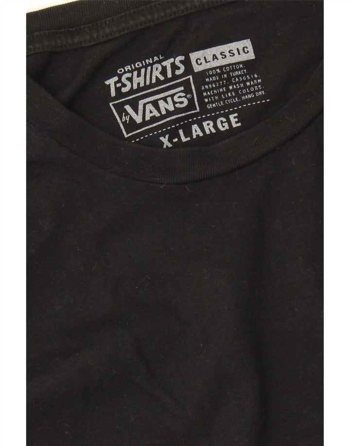 Vans Mens Graphic Top Manga Longa XL Preto Algodão