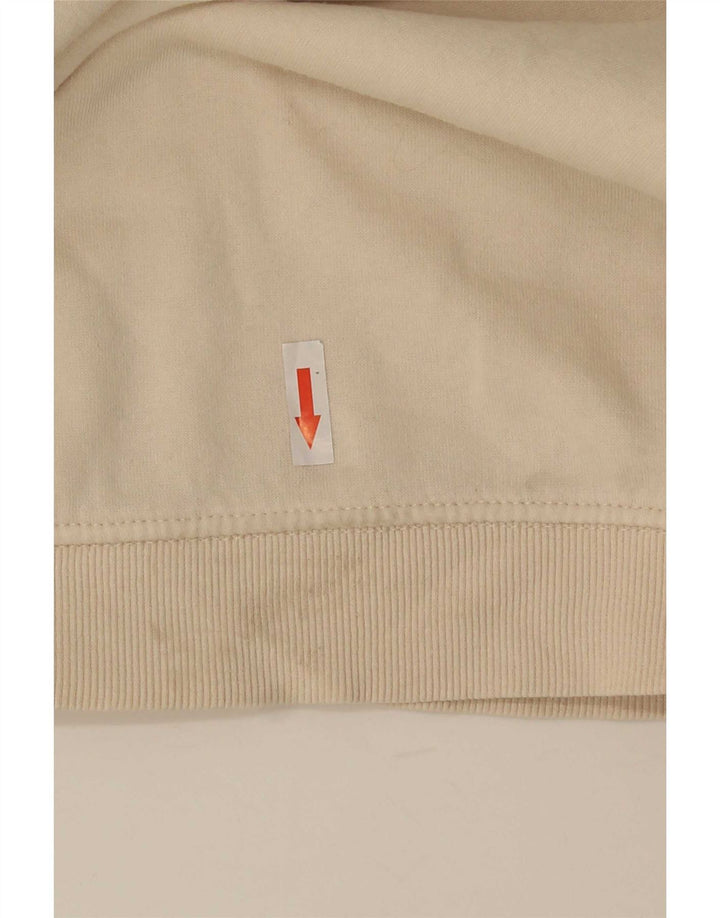 Moletom Zara feminino com gola polo, suéter UK 14 médio bege