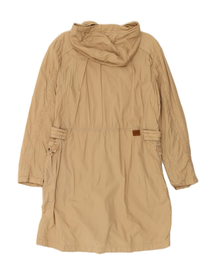 G-STAR Womens Hooded Overcoat UK 18 XL Beige Cotton Vintage G-Star and Second-Hand G-Star from Messina Hembry 