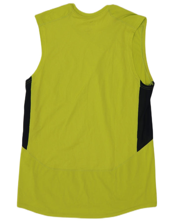 Nike Mens Dri Fit Vest Top Médio Verde Colourblock