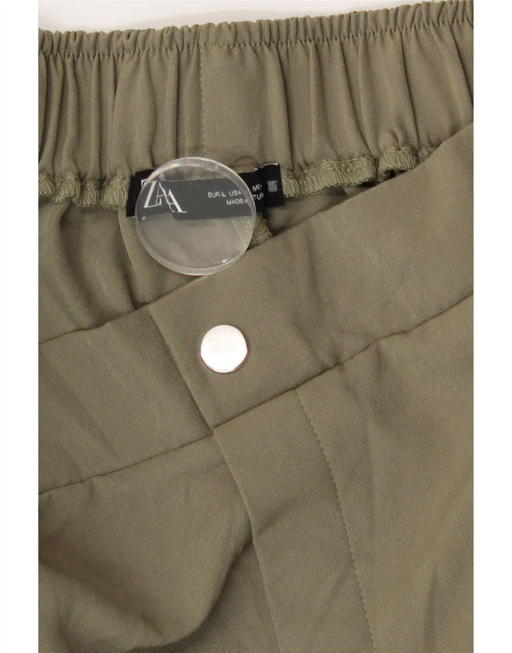 Calça cargo feminina Zara Joggers grande W32 L26 cáqui