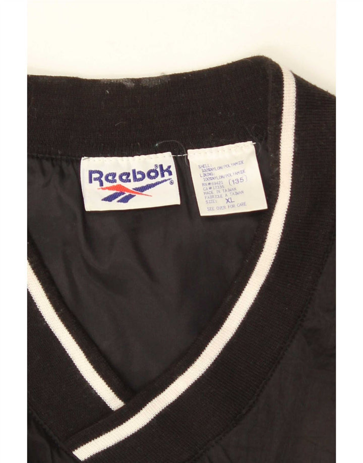 Reebok Mens Pulôver Treino Top XL Preto Nylon