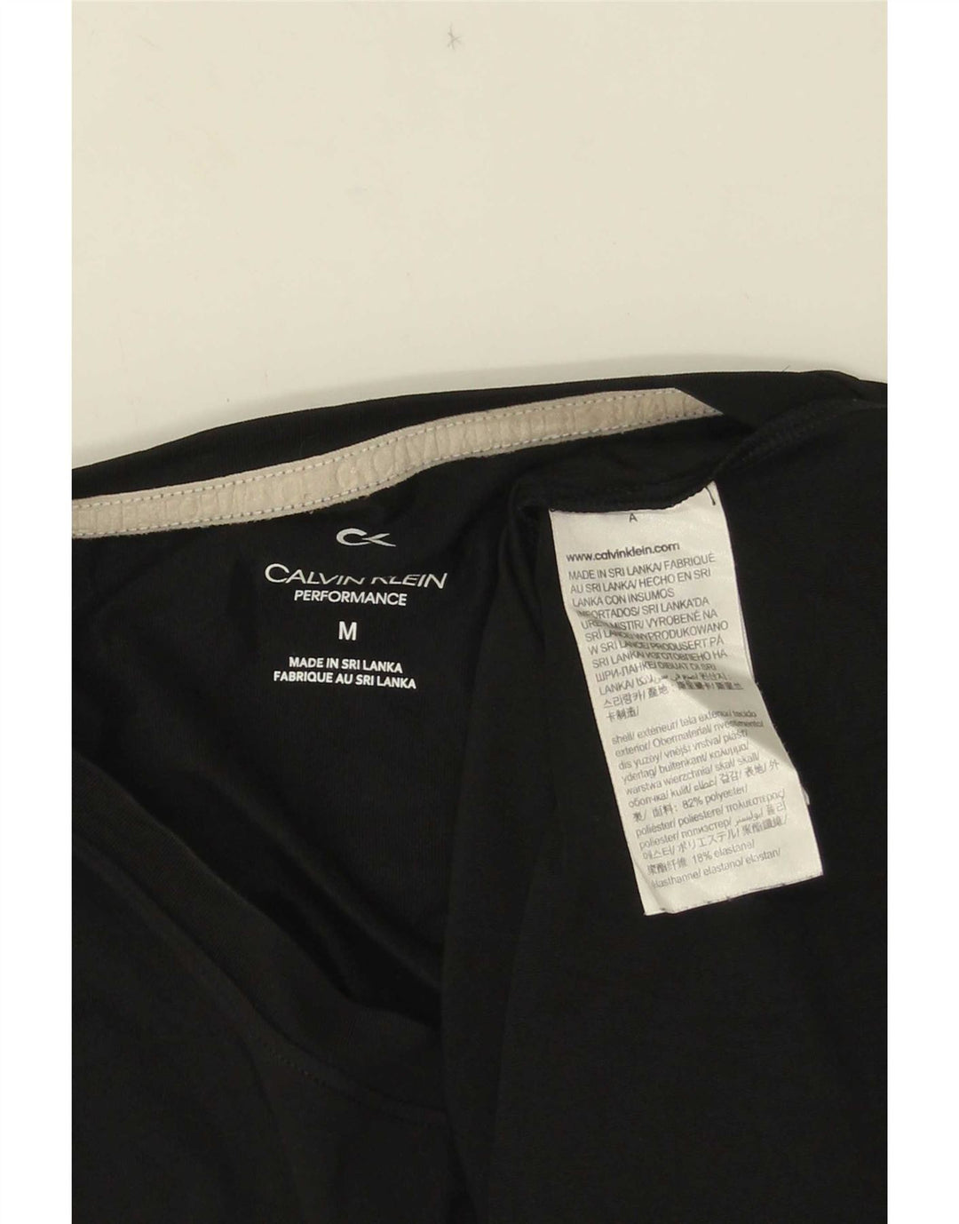 Calvin Klein Camiseta masculina gráfica top médio preto colorblock poliéster