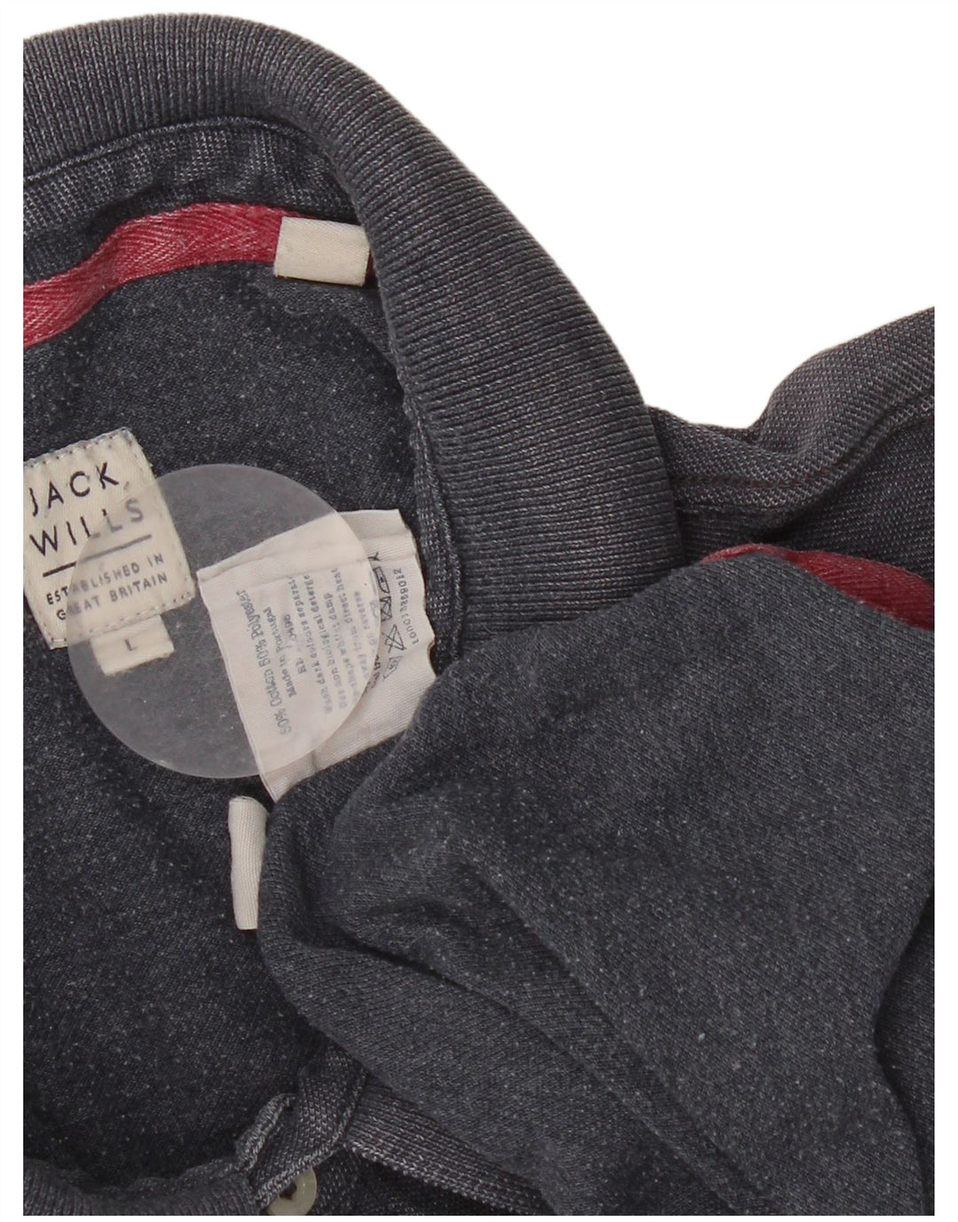 Camisa polo masculina Jack Wills grande algodão azul