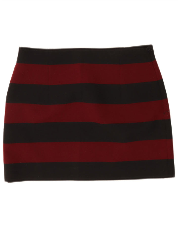 Mini saia feminina Zara grande W30 listrada preta