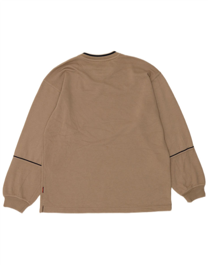 ELLESSE moletom masculino jumper grande poliéster bege
