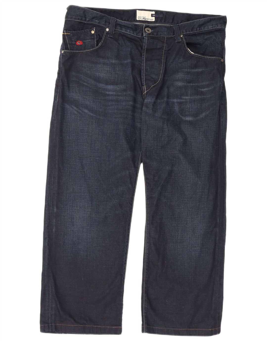Jeans retos masculinos ENERGIE W38 L27 algodão azul marinho