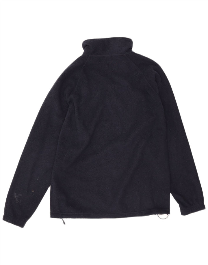 KAPPA Suéter masculino de lã com zíper e gola pequena azul marinho poliéster